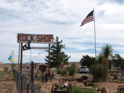 The Blanchard Rock Shop's sign