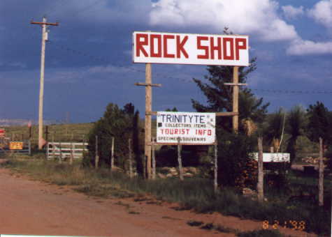 The Blanchard Rock Shop's sign